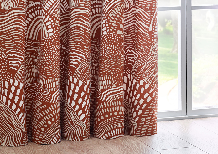 Nola Eyelet, Chestnut - Ready Made Curtains - Image 6